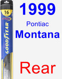 Rear Wiper Blade for 1999 Pontiac Montana - Hybrid