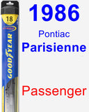 Passenger Wiper Blade for 1986 Pontiac Parisienne - Hybrid