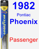 Passenger Wiper Blade for 1982 Pontiac Phoenix - Hybrid