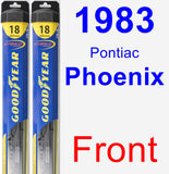 Front Wiper Blade Pack for 1983 Pontiac Phoenix - Hybrid