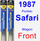 Front Wiper Blade Pack for 1987 Pontiac Safari - Hybrid