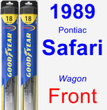 Front Wiper Blade Pack for 1989 Pontiac Safari - Hybrid