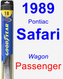 Passenger Wiper Blade for 1989 Pontiac Safari - Hybrid