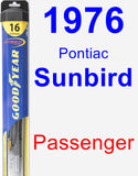 Passenger Wiper Blade for 1976 Pontiac Sunbird - Hybrid