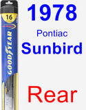 Rear Wiper Blade for 1978 Pontiac Sunbird - Hybrid