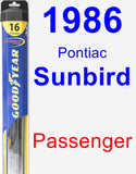 Passenger Wiper Blade for 1986 Pontiac Sunbird - Hybrid