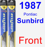 Front Wiper Blade Pack for 1987 Pontiac Sunbird - Hybrid