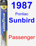 Passenger Wiper Blade for 1987 Pontiac Sunbird - Hybrid