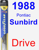 Driver Wiper Blade for 1988 Pontiac Sunbird - Hybrid