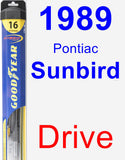 Driver Wiper Blade for 1989 Pontiac Sunbird - Hybrid