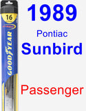 Passenger Wiper Blade for 1989 Pontiac Sunbird - Hybrid