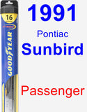 Passenger Wiper Blade for 1991 Pontiac Sunbird - Hybrid