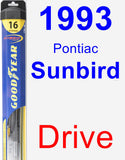 Driver Wiper Blade for 1993 Pontiac Sunbird - Hybrid