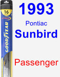 Passenger Wiper Blade for 1993 Pontiac Sunbird - Hybrid