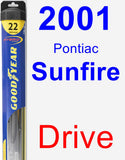 Driver Wiper Blade for 2001 Pontiac Sunfire - Hybrid