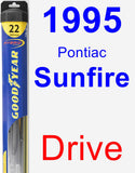 Driver Wiper Blade for 1995 Pontiac Sunfire - Hybrid