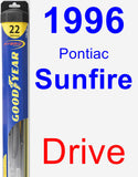 Driver Wiper Blade for 1996 Pontiac Sunfire - Hybrid