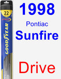 Driver Wiper Blade for 1998 Pontiac Sunfire - Hybrid