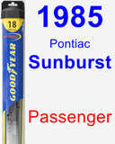 Passenger Wiper Blade for 1985 Pontiac Sunburst - Hybrid