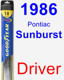 Driver Wiper Blade for 1986 Pontiac Sunburst - Hybrid