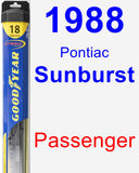 Passenger Wiper Blade for 1988 Pontiac Sunburst - Hybrid