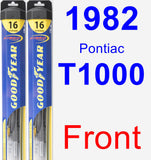 Front Wiper Blade Pack for 1982 Pontiac T1000 - Hybrid