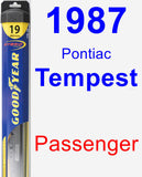 Passenger Wiper Blade for 1987 Pontiac Tempest - Hybrid