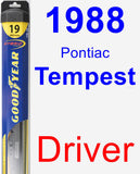 Driver Wiper Blade for 1988 Pontiac Tempest - Hybrid