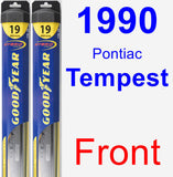 Front Wiper Blade Pack for 1990 Pontiac Tempest - Hybrid