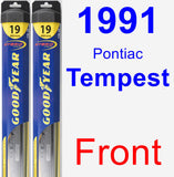 Front Wiper Blade Pack for 1991 Pontiac Tempest - Hybrid