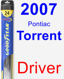 Driver Wiper Blade for 2007 Pontiac Torrent - Hybrid