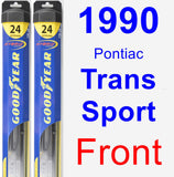 Front Wiper Blade Pack for 1990 Pontiac Trans Sport - Hybrid