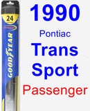Passenger Wiper Blade for 1990 Pontiac Trans Sport - Hybrid