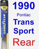 Rear Wiper Blade for 1990 Pontiac Trans Sport - Hybrid