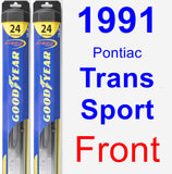 Front Wiper Blade Pack for 1991 Pontiac Trans Sport - Hybrid