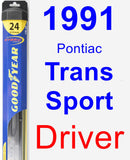 Driver Wiper Blade for 1991 Pontiac Trans Sport - Hybrid