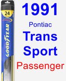 Passenger Wiper Blade for 1991 Pontiac Trans Sport - Hybrid