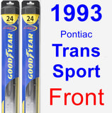 Front Wiper Blade Pack for 1993 Pontiac Trans Sport - Hybrid