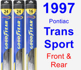 Front & Rear Wiper Blade Pack for 1997 Pontiac Trans Sport - Hybrid