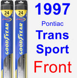 Front Wiper Blade Pack for 1997 Pontiac Trans Sport - Hybrid