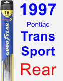 Rear Wiper Blade for 1997 Pontiac Trans Sport - Hybrid