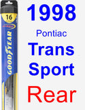 Rear Wiper Blade for 1998 Pontiac Trans Sport - Hybrid