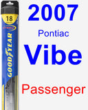 Passenger Wiper Blade for 2007 Pontiac Vibe - Hybrid