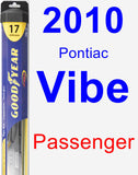Passenger Wiper Blade for 2010 Pontiac Vibe - Hybrid
