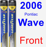 Front Wiper Blade Pack for 2006 Pontiac Wave - Hybrid