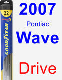 Driver Wiper Blade for 2007 Pontiac Wave - Hybrid