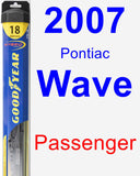 Passenger Wiper Blade for 2007 Pontiac Wave - Hybrid