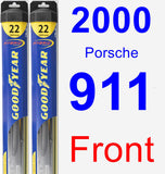 Front Wiper Blade Pack for 2000 Porsche 911 - Hybrid