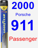 Passenger Wiper Blade for 2000 Porsche 911 - Hybrid