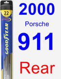 Rear Wiper Blade for 2000 Porsche 911 - Hybrid